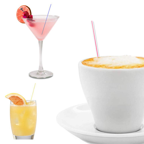 500 Set Coffee Stirrers Straws 5" Plastic Drink Stir Sticks Cocktail Bar Sip Mix