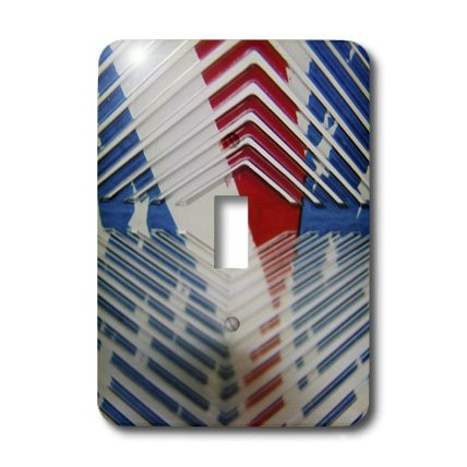 3dRose LLC lsp_11472_1 Red White and Blue, Single Toggle Switch