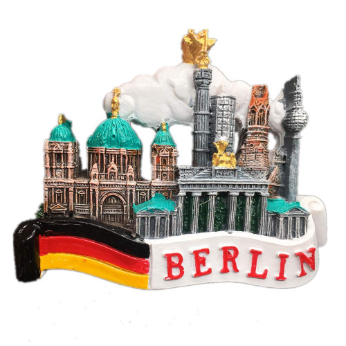 Berlin Germany World Fridge Magnet 3D Resin Collection Travel Souvenir Tourist Gift Home and Kitchen Decoration Refrigerator Magnetic Sticker (Berlin3)