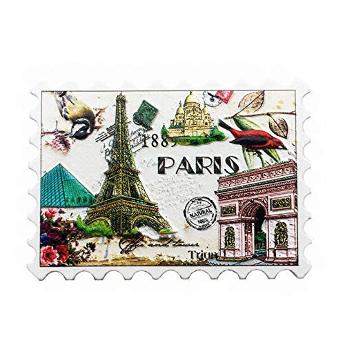 Eiffel Tower Paris France Fridge Magnet 3D Resin Handmade Craft Tourist Travel City Souvenir Collection Letter Refrigerator Sticker
