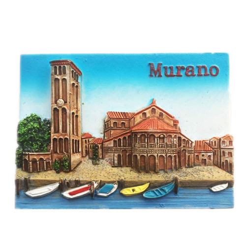 Fridge Magnet Murano Italy 3D Resin Handmade Craft Tourist Travel City Souvenir Collection Letter Refrigerator Sticker