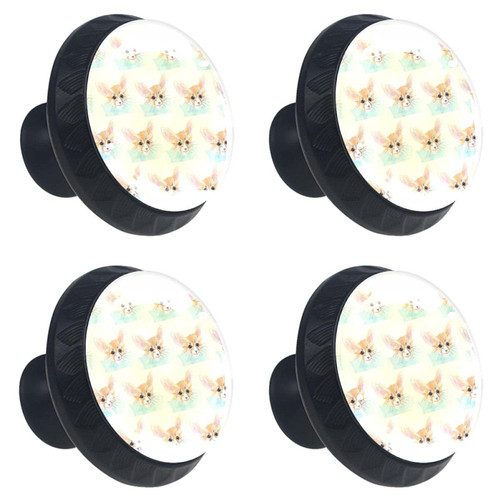 4pcs Painted Fox Heads Cabinet Knobs 30mm Round Crystal Glass Drawer Handles Pulls with Screws for Kitchen Cupboard Wardrobe Closet Dresser, Home&Office 4pcs Painted Fox Heads Cabinet Knobs 30mm Round Crystal Glass Drawer Handles Pulls with Screws for Kitchen Cupboard Wardrobe Closet Dresser, Home&Office