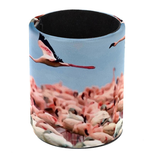 Pen Holder for Desk, Pen Pot Pencil Holders Makeup Brushes Storage Desktop Stationary Supplies Organizer for Home Office - Flamingo Animal