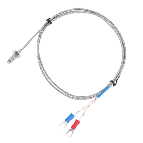 Oumefar K Type Thermocouple Temperature Sensor, M6 Screw Fine Thread 0-400? K Type Waterproof Thermocouple Sensor Probe Corrosion Resistance Thermocouple Sensor Wire(3M)
