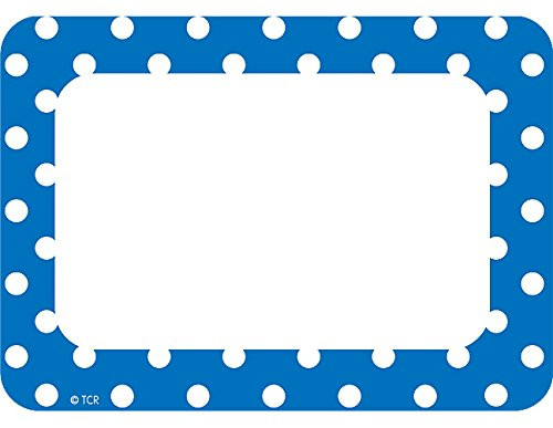Teacher Created Resources Blue Polka Dots Name Tags/Labels (5585)
