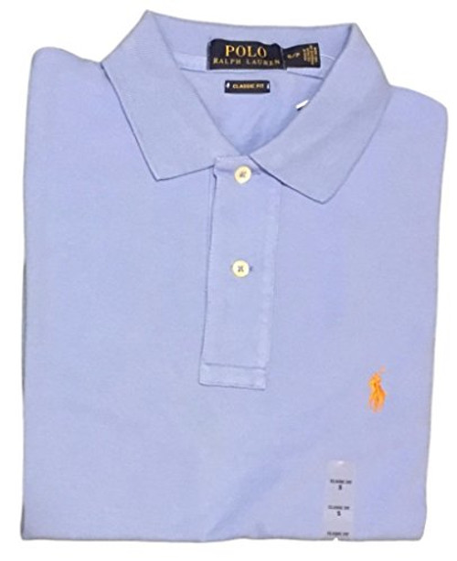 Polo Ralph Lauren Mens Classic-Fit Mesh Short sleeve Polo (HRiSBlue, S)