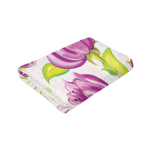Ultra Soft Throw Blanket 50"x 40" Comic Flower Lightweight Cozy Flannel Blanket for Couch Bed Sofa Home Car All Season