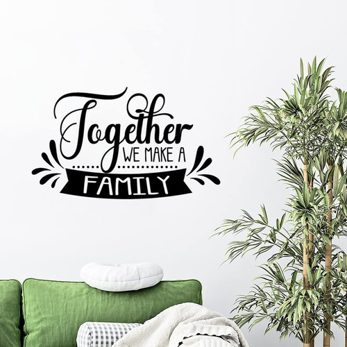 Wall Decals for Decor Together We Make A Family Removable Peel and Stick Wall Decal Motivational Quotes Bible Wall Art Decal Home Bedroom Living Room Wall Decor 24in Birthday Gift to Home