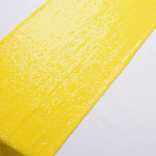 2 Pack 14x72in Table Runners Yellow Sequin Table Runner Dining Room Table Runner Burlap Modern Table Runner Glitz Sequin Table Runner for Party Wedding Christmas Dining Room Decor