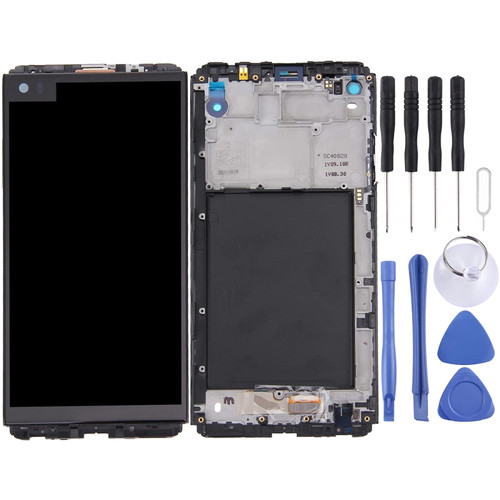 Dongdexiu Mobilephone LCD Display LCD Screen and Digitizer Full Assembly with Frame for LG V20 VS995 VS996 LS997 H910(Black) Phone Replacement Part (Color : Black)