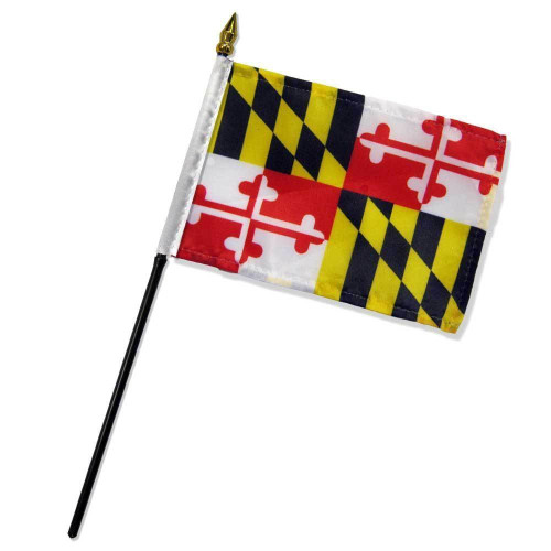 RFCO Maryland 4"x6" Desk Stick Flag (No Base) (3)