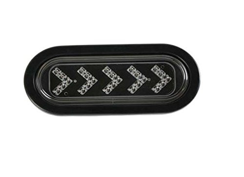 Radiant 35101 LED Sealed Oval Arrow Turn Signal Light Kit with Clear Lens (Includes Grommet and Plug)
