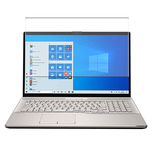 Puccy Tempered Glass Screen Protector Film, compatible with FUJITSU FMV LIFEBOOK NH75 / E2 FMVN75E2G 17.3" ?Active Area Cover Only? Protective Protectors Guard new version