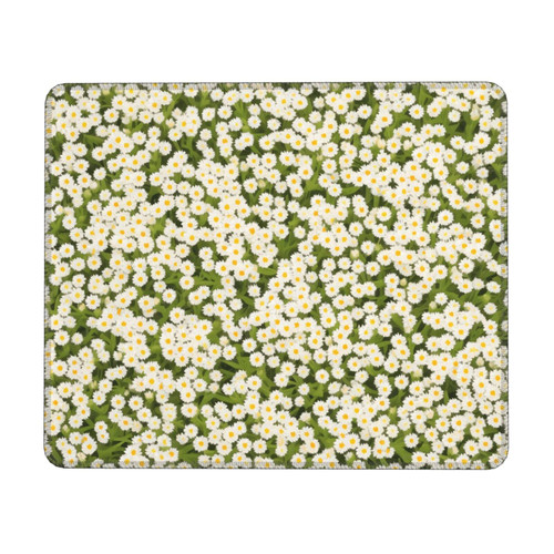 White Daisies Mouse Pad Non-Slip Rubber Base Mouse Pads for Computers Laptop Office