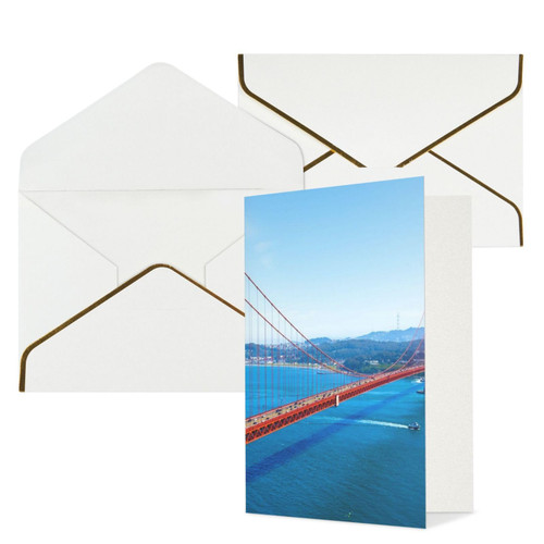 San Francisco Golden Gate Bridge Printed Greeting Cards Blank Note Cards Birthday Cards Sympathy Cards With Envelopes Christmas Cards White