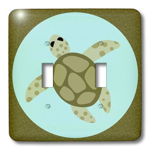 3dRose lsp_25384_2 Cute Sea Turtle Green and Blue Double Toggle Switch 3dRose lsp_25384_2 Cute Sea Turtle Green and Blue Double Toggle Switch