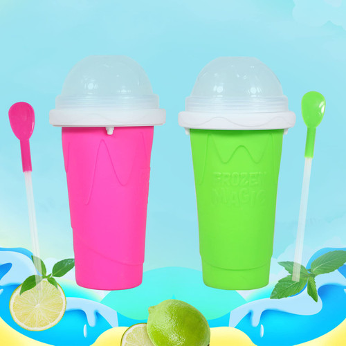 Slushie Cup Frozen Magic Cup Squeeze Cup slushy Maker Slushy Maker Cup DIY Homemade Smoothie Cups Travel Portable Double Layer Slushie Cup for Children and Family (R+G) Slushie Cup Frozen Magic Cup Squeeze Cup slushy Maker Slushy Maker Cup DIY Homemade Smoothie Cups Travel Portable Double Layer Slushie Cup for Children and Family (R+G)