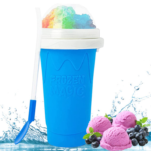 Slushy Maker Cup, Portable Slushie Maker Squeeze Cup, Magic Quick Frozen Slushie Cup, DIY Homemade Smoothie Cups Ice Cream Maker for Children and Family Slushy Maker Cup, Portable Slushie Maker Squeeze Cup, Magic Quick Frozen Slushie Cup, DIY Homemade Smoothie Cups Ice Cream Maker for Children and Family