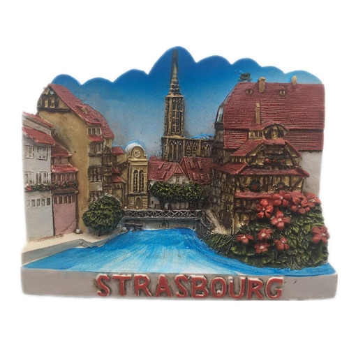Strasbourg France Fridge Magnet 3D Resin Handmade Craft Tourist Travel City Souvenir Collection Letter Refrigerator Sticker