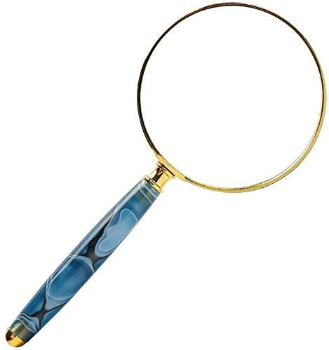 SieHam Educational Hobby Magnifiers, High-Definition Magnifying Glass Portable Anti-Slip Handheld Eldly Mobile Child Students Explonatural Large Mirror Expa