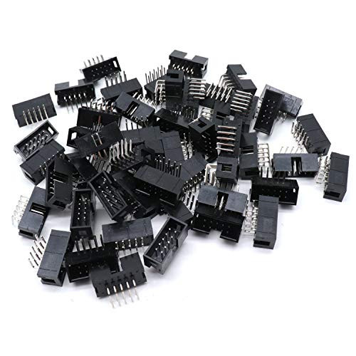 Yootop 50Pcs DC3-10P Right Angle IDC Box Header 2Row 2.54mmPitch 10Pin JTAG Connector Pin Header