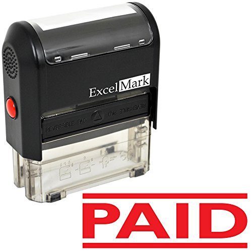 Paid Self Inking Rubber Stamp - Red Ink (Stamp Only) Paid Self Inking Rubber Stamp - Red Ink (Stamp Only)
