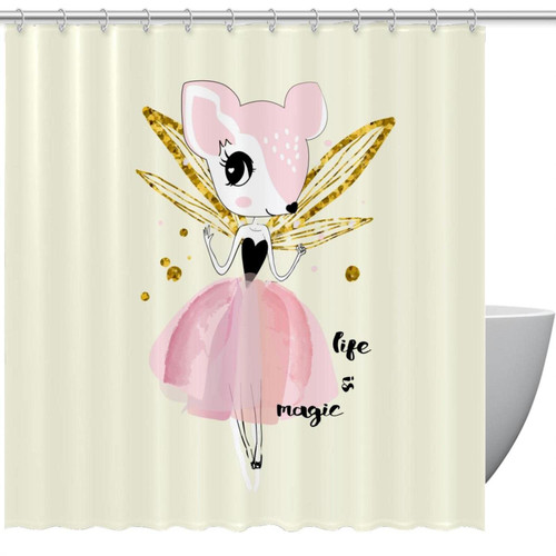 VAPOKF Shower Curtain for Bathroom Decor, Lady Fox Waterproof Polyester Fabric Bath Curtain Set with 12 Hooks - 60x72 Inches