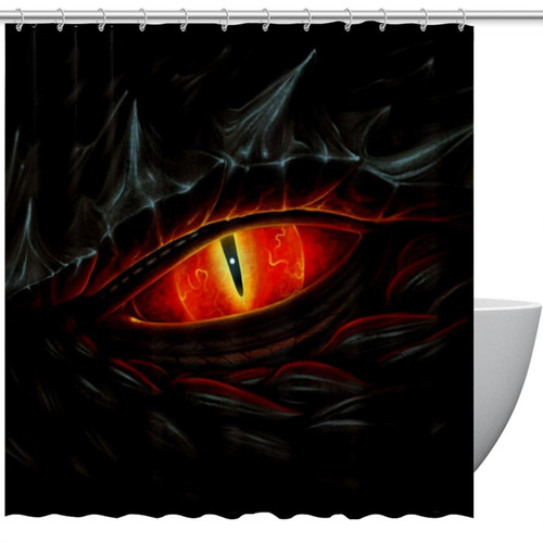 VAPOKF Shower Curtain for Bathroom Decor, Hot Dinosaur Eye Waterproof Polyester Fabric Bath Curtain Set with 12 Hooks - 66x72 Inches