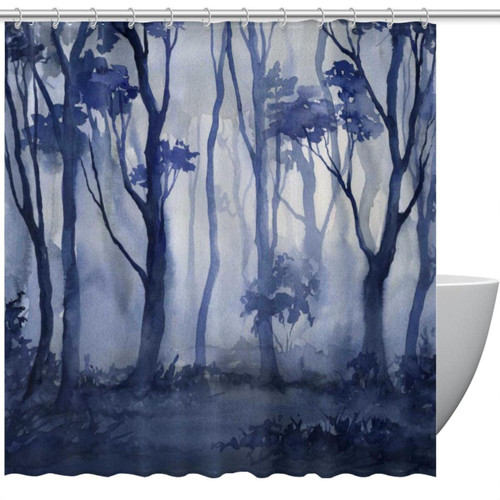 VAPOKF Shower Curtain for Bathroom Decor, Mist Forest Waterproof Polyester Fabric Bath Curtain Set with 12 Hooks - 66x72 Inches