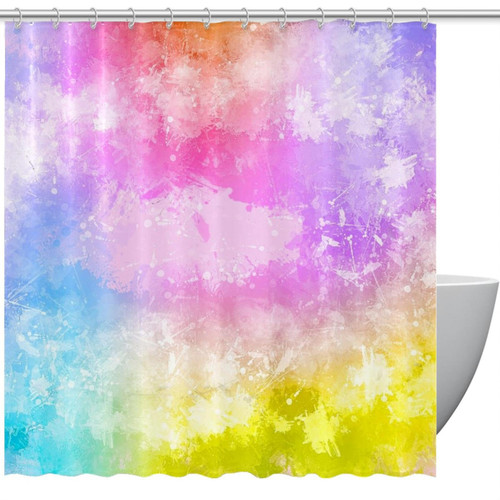 VAPOKF Shower Curtain for Bathroom Decor, Colored Texture Waterproof Polyester Fabric Bath Curtain Set with 12 Hooks - 72x72 Inches