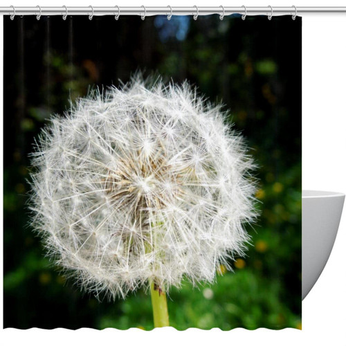 VAPOKF Shower Curtain for Bathroom Decor, White Dandelion Seeds Waterproof Polyester Fabric Bath Curtain Set with 12 Hooks - 66x72 Inches VAPOKF Shower Curtain for Bathroom Decor, White Dandelion Seeds Waterproof Polyester Fabric Bath Curtain Set with 12 Hooks - 66x72 Inches