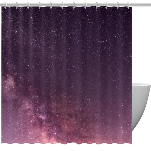 VAPOKF Shower Curtain for Bathroom Decor, Starry Sky Waterproof Polyester Fabric Bath Curtain Set with 12 Hooks - 66x72 Inches