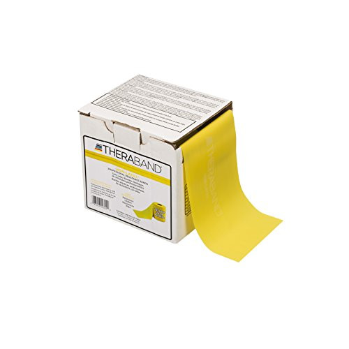 TheraBand Professional Non-Latex Resistance Bands For Upper and Lower Body Exercise Workouts, Physical Therapy, Lower Pilates, and Rehab, 25 Yard Roll Dispenser Box, Yellow, Thin, Beginner Level 2 TheraBand Professional Non-Latex Resistance Bands For Upper and Lower Body Exercise Workouts, Physical Therapy, Lower Pilates, and Rehab, 25 Yard Roll Dispenser Box, Yellow, Thin, Beginner Level 2
