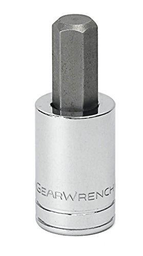 GearWrench 80166 1/4" Drive Hex Bit Metric Socket 6mm, Black