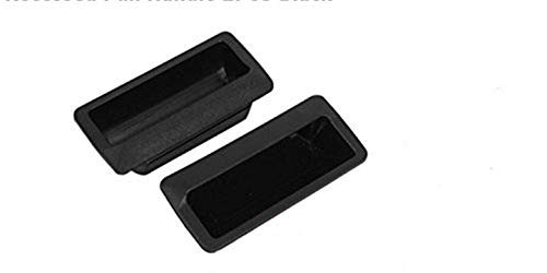 BLS 2PCS 78mmx41mmx23mm Plastic Rectangle Shape Recessed Flush Pull Handle Black