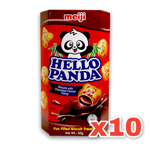 Meiji Hello Panda Biscuits with Choco Cream 2.0oz (Pack of 10)