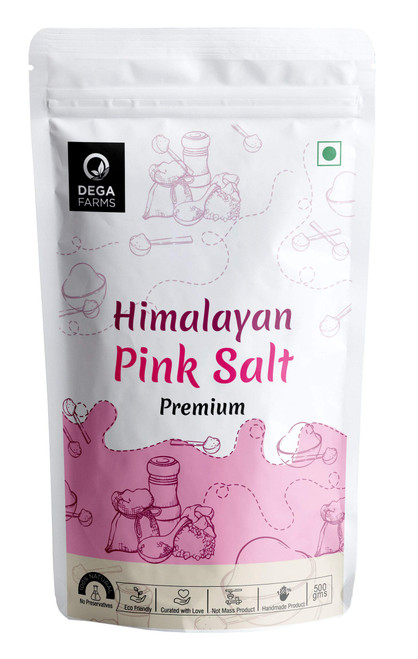 DEGA FARMS Premium Himalayan Pink Salt - 500GM | 100% Pure, Organic & Natural Ingredients - Sedex Certified DEGA FARMS Premium Himalayan Pink Salt - 500GM | 100% Pure, Organic & Natural Ingredients - Sedex Certified
