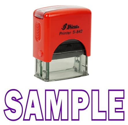Sample Self Inking Rubber Stamp Custom Shiny Office Stationary Stamp
