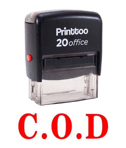 Printtoo Office Stationary C.O.D Self Inking Rubber Stamp Custom Stamp-Red