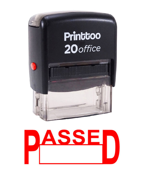 Printtoo Custom Stamp Passed Self Inking Rubber Stamp Office Stationary-Red