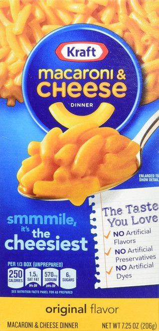 Kraft Macaroni & Cheese, Original, 7.25 Ounce Boxes (Pack of 8)