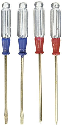 Uxcell 4-in-1 Plastic Nonslip Handle Phillips Slotted Screwdriver Set