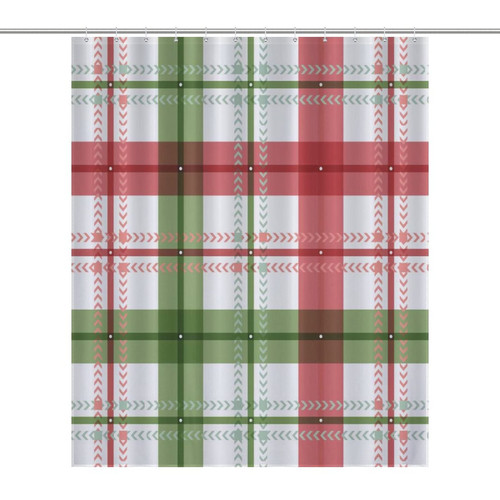 UanMere Shower Curtain Buffalo Check Tartan Plaid Design Print Waterproof Shower Curtain Liner for Bathroom with Hooks 60x72Inch (152x183cm