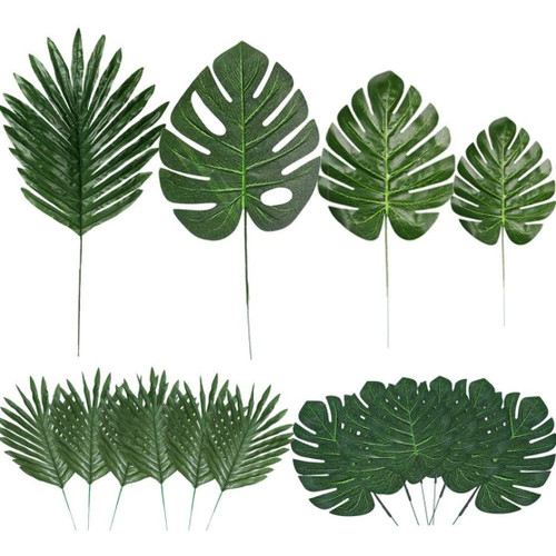 Eioflia 60 Pieces 4 Kinds Artificial Tropical Palm Plants Leaves Artificial Palm Leaves with Faux Stems Tropical Plant Leaves Monstera Leaves Leaves for Hawaiian Luau Party Jungle Beach Table Leave Eioflia 60 Pieces 4 Kinds Artificial Tropical Palm Plants Leaves Artificial Palm Leaves with Faux Stems Tropical Plant Leaves Monstera Leaves Leaves for Hawaiian Luau Party Jungle Beach Table Leave