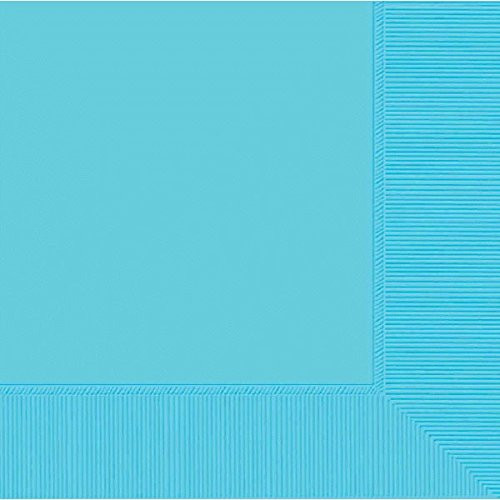 Amscan Caribbean Blue 3-Ply Paper Luncheon Napkins, 50 Ct. | Party Tableware
