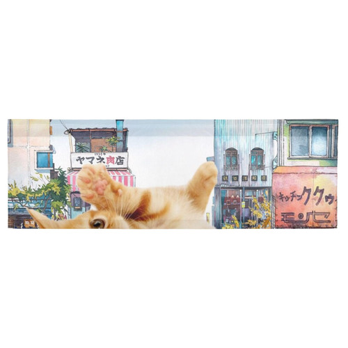 Augenstern Window Topper Curtain Cat-Anime-Japan 54x18 inch Valance Short Curtain for Kitchen Windows/Bathroom/Living Room/Bedroom