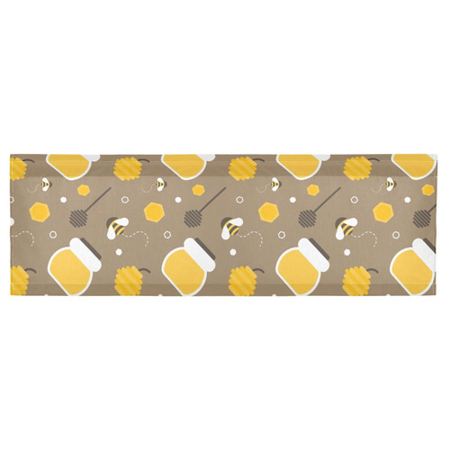 Augenstern Window Topper Curtain Funny-bee-Save-Honey 54x18 inch Valance Short Curtain for Kitchen Windows/Bathroom/Living Room/Bedroom