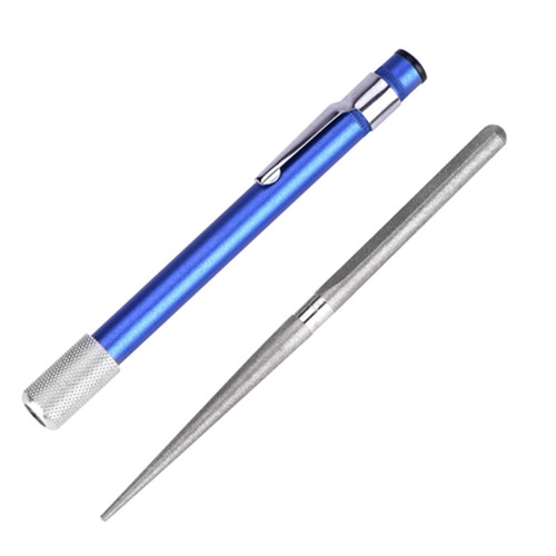 Knife Sharpener Pen, Portable Retractable Diamond Knife Sharpening Steel Rod, Sharpening Stone Pen Type Diamond Knife Sharpener Stick for Outdoor Kitchen
