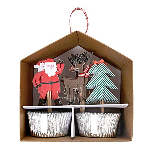 Meri Meri 45-2338 Christmas Cupcake Kit, Multicolor