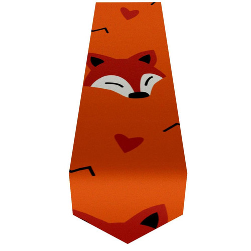 huiyueqiche Cute Cartoon Fox Head Pattern Table Runner for Dining Room Kitchen, Wedding, Holiday Party Table Decor 13"x70"
